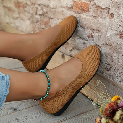 Women's Breathable Knit Comfort Shoes with Non-Slip Sole