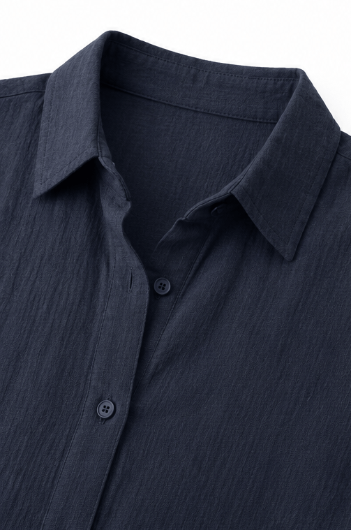 Women's Linen Shirt and Wide-Leg Tailored Trouser Two-Piece Set