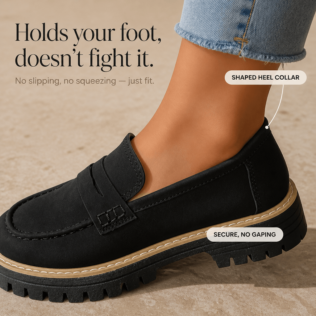 Women's Platform Loafers with Cushioned Comfort Footbed