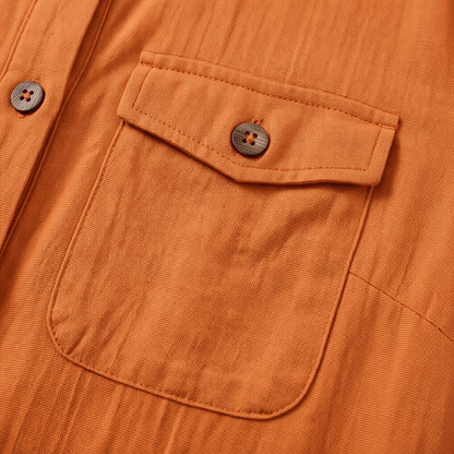 Women's Wide-Leg Cargo Utility Jumpsuit with Button-Front Top