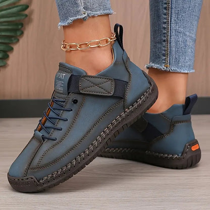 Women's Suede Comfort Sneakers with Orthopedic Cushioned Insole