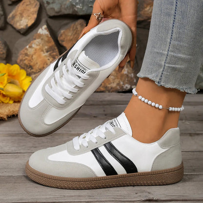 Pamela Panelled Lace-Up Women's Cushioned Sneakers with Arch Support