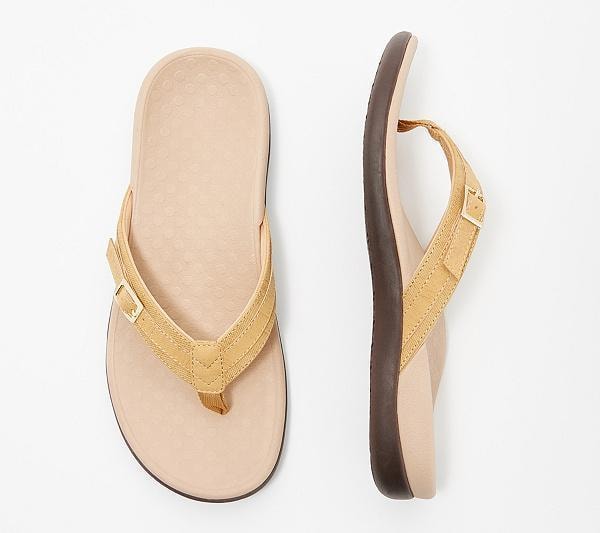 Daryl Orthopedic Thong Sandals with Contoured Arch Support and Buckle Strap