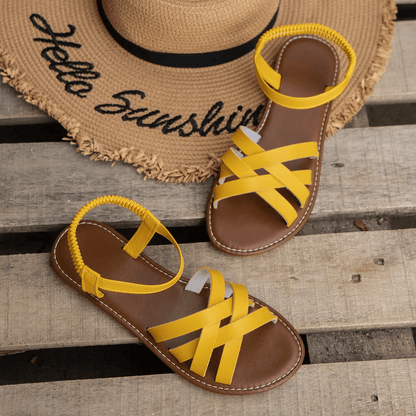 Sicily Woven Leather Orthopedic Sandals with Cushion Support for Women