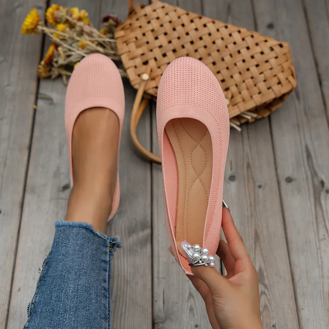 Women's Breathable Knit Comfort Shoes with Non-Slip Sole