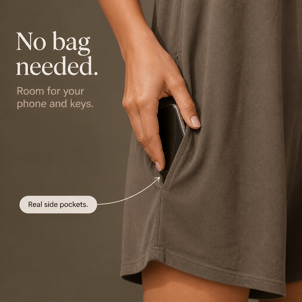 Backdrift Loose Linen-Look Playsuit with Scooped Tie Back and Side Pockets
