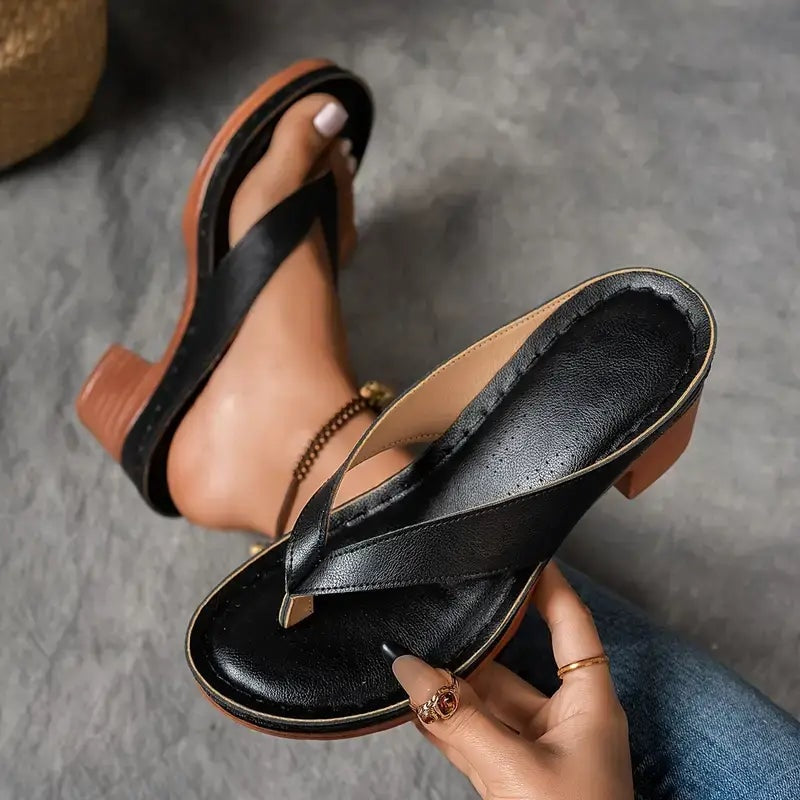 Marilyn Orthopedic Heeled Thong Sandals for Women