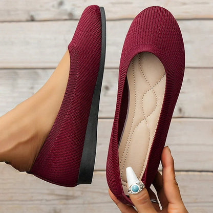 Women's Breathable Knit Comfort Shoes with Non-Slip Sole