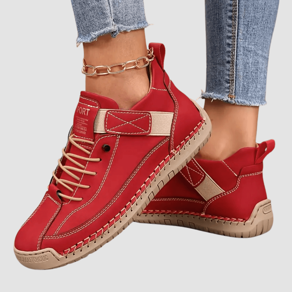 Women's Suede Comfort Sneakers with Orthopedic Cushioned Insole