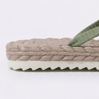 Lunara Women's Cushioned Crossover Slide Sandals with Espadrille Sole