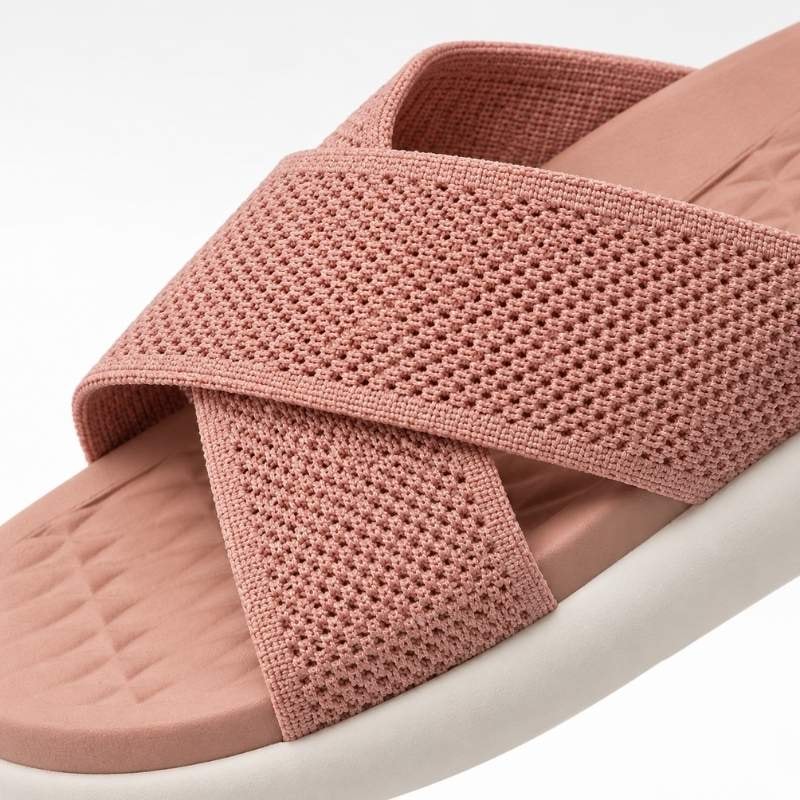 Comfortable Breathable Perforated Slide Sandals with Chunky Sole for Summer