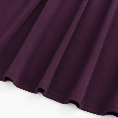 Elowyn Square Neck A-Line Women's Midi Dress with Sculpted Waist Seams