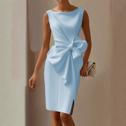 Cordelia Ashworth Bow Detail Midi Sheath Dress for Christmas Dress Occasions
