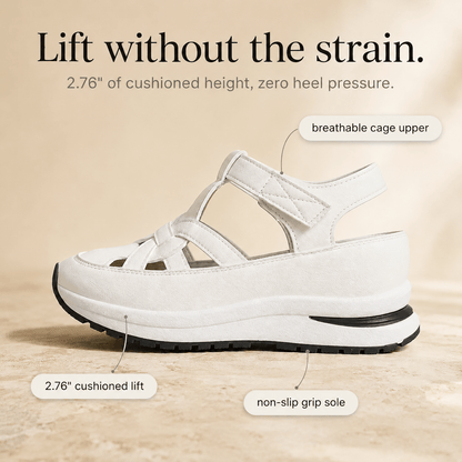 Women's Cushioned Platform Sandals with Adjustable Cage Strap
