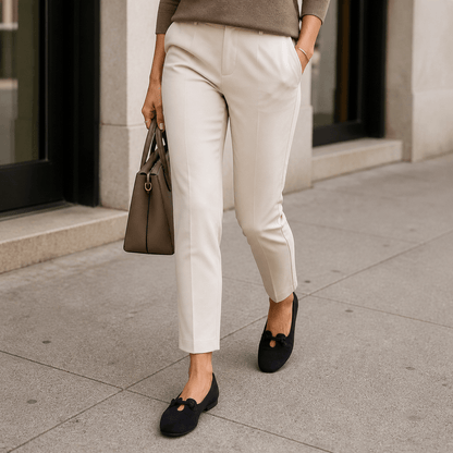 Sollea Suede Slip-On Flats with Cushioned Sole and Rope Bow