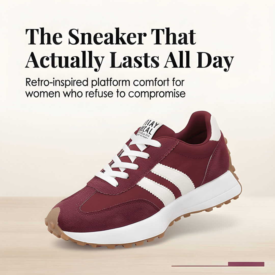 Velora Retro Suede Colorblock Cushioned Platform Sneakers for Women