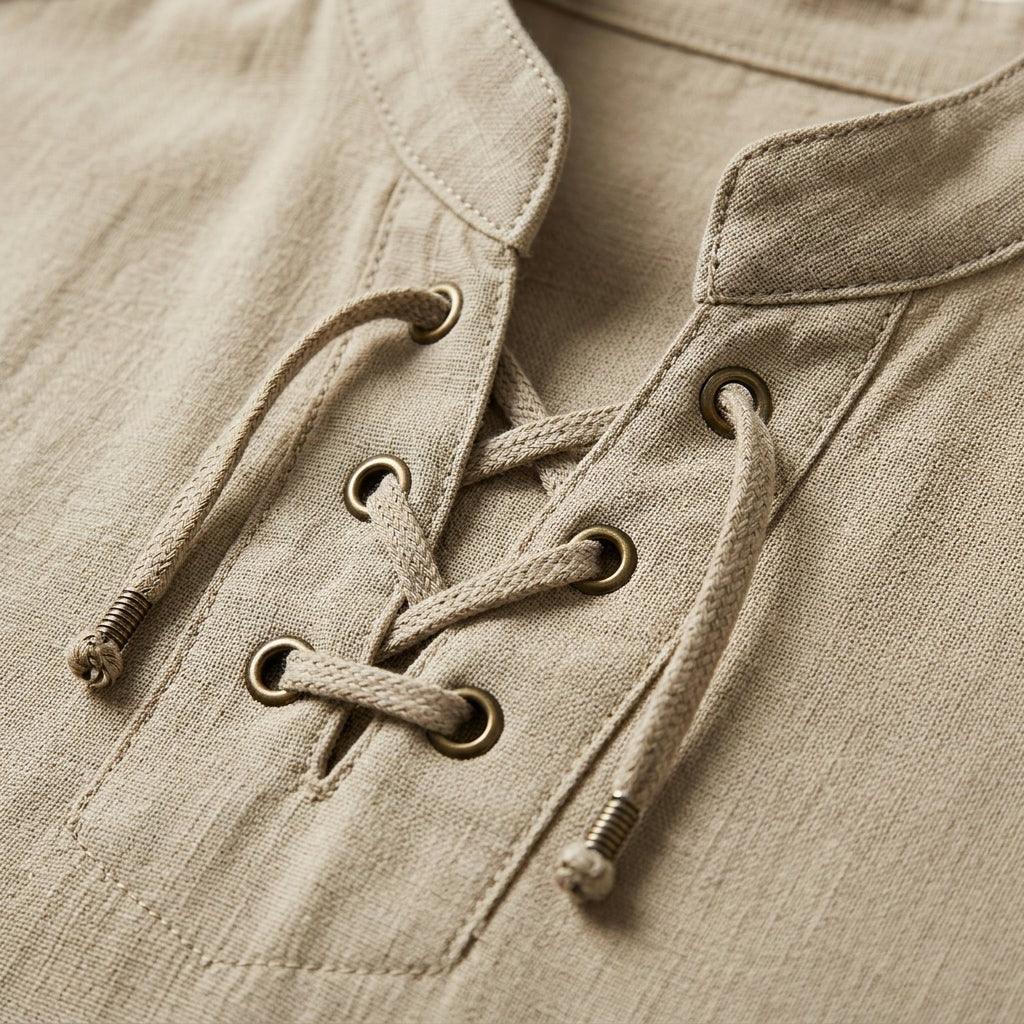 Azmirelle Lace-Up Renaissance Shirt for Men