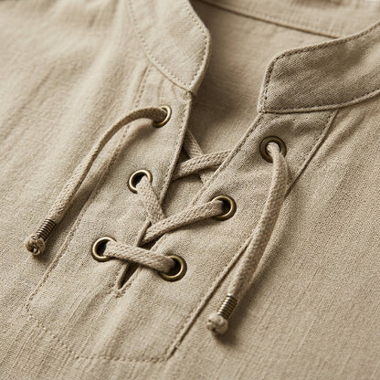 Azmirelle Lace-Up Renaissance Shirt for Men