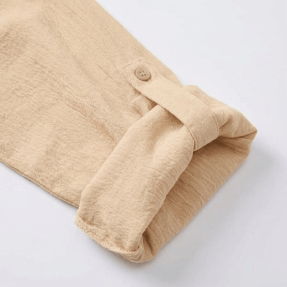 Collared Shirt Cover-Up with Drawstring Side Ruching for Women