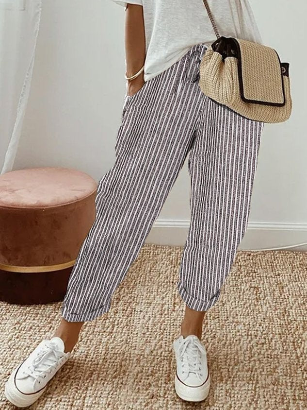 Ely Relaxed-Fit Linen Pants with Drawstring Waist