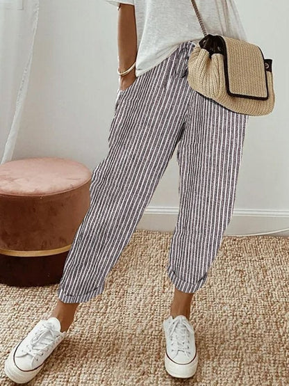 Ely Relaxed-Fit Linen Pants with Drawstring Waist