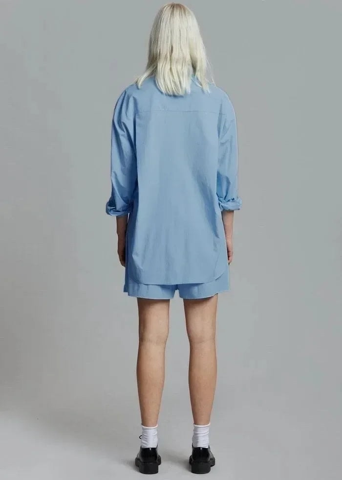 Calvindra Relaxed Linen Shirt and Shorts Two-Piece Co-Ord Set
