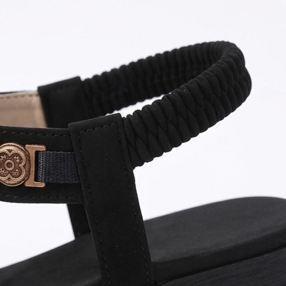 Boho Beaded Flat Sandals with Cushioned Footbed for Women