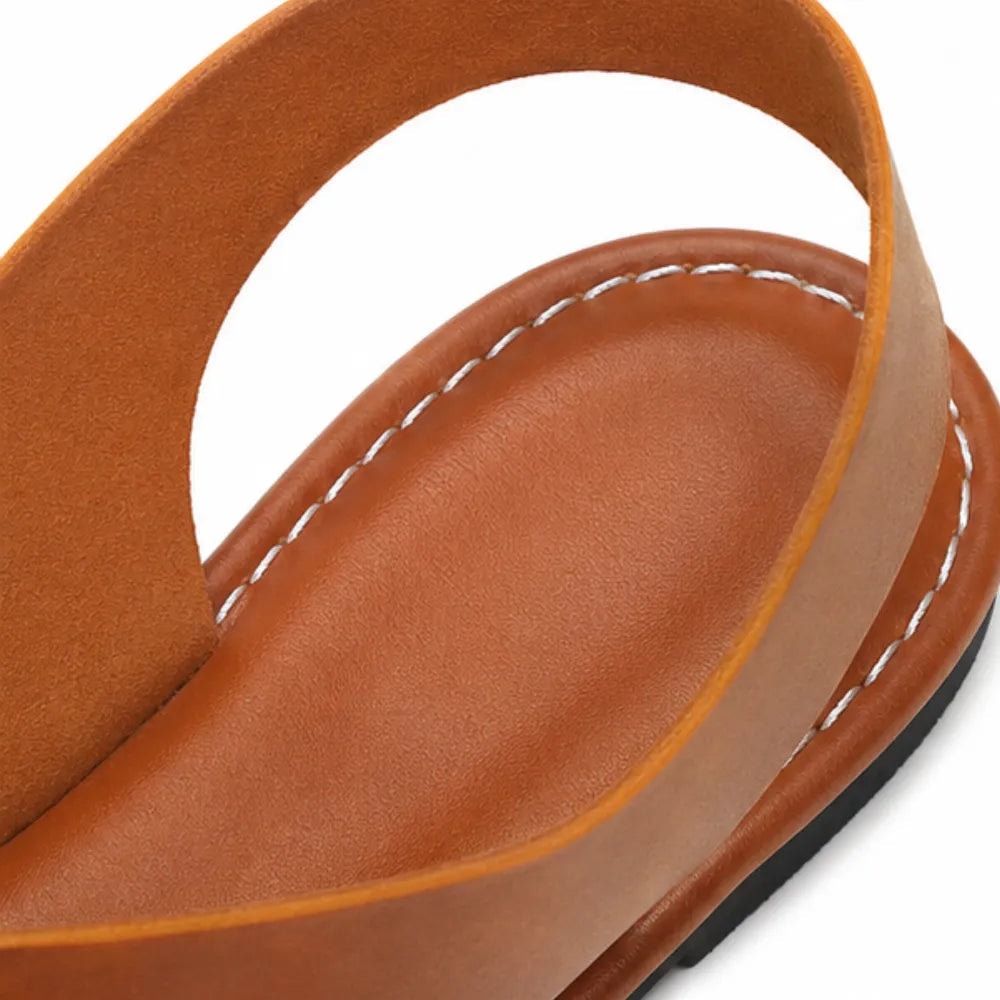 Women's Asymmetric Double Strap Cushioned Sandals with Padded Footbed