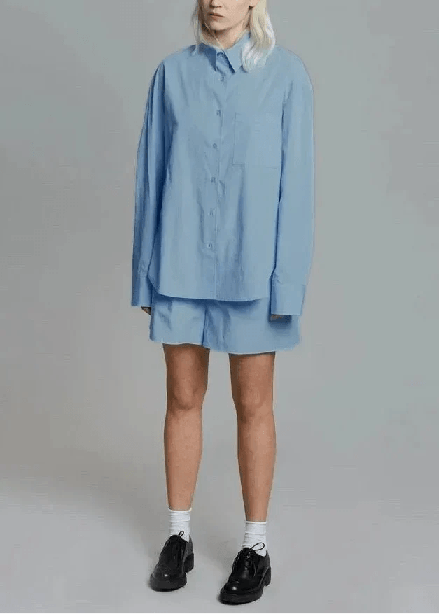 Calvindra Relaxed Linen Shirt and Shorts Two-Piece Co-Ord Set