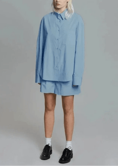 Calvindra Relaxed Linen Shirt and Shorts Two-Piece Co-Ord Set