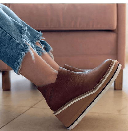 Madeline Rossi Platform Ankle Boots with Side Zip for Women