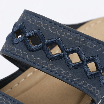 Women's Cushioned Wedge Sandals with Arch Support Footbed