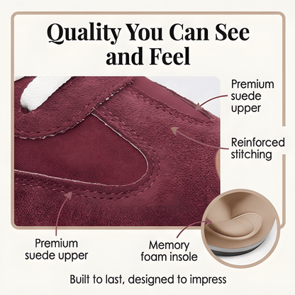 Velora Retro Suede Colorblock Cushioned Platform Sneakers for Women
