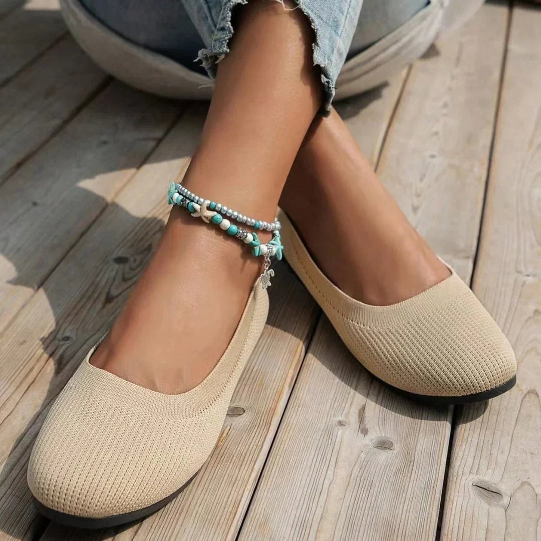 Women's Breathable Knit Comfort Shoes with Non-Slip Sole
