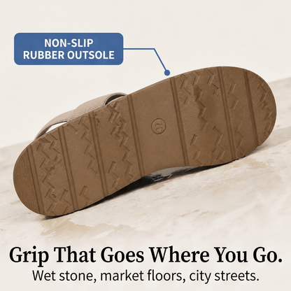 Women's Stretch-Strap Cushioned Sandals with Non-Slip Sole