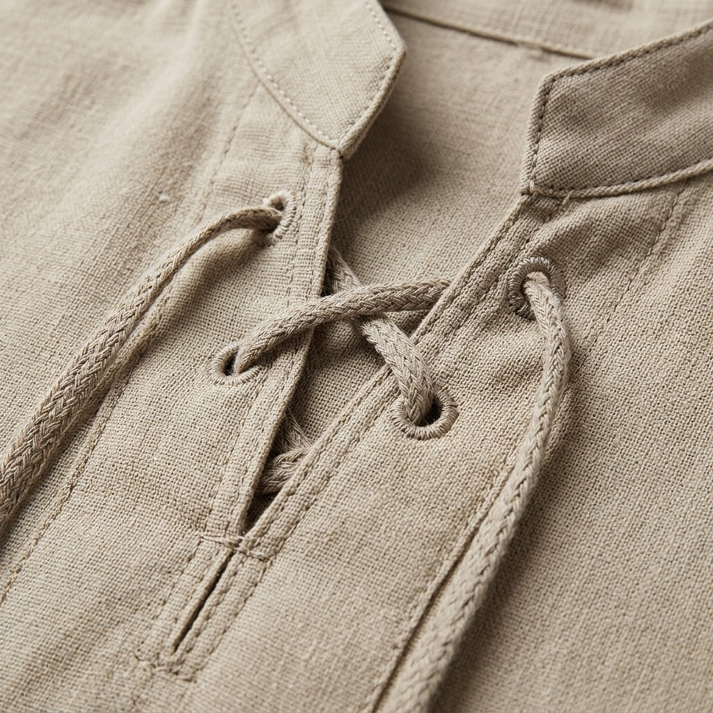 Azmirelle Lace-Up Renaissance Shirt for Men