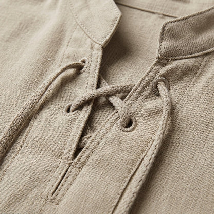 Azmirelle Lace-Up Renaissance Shirt for Men
