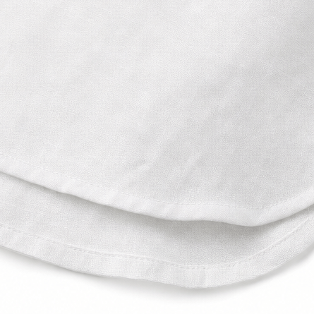 Shawl-Collar V-Neck Short Sleeve Top with Textured Weave