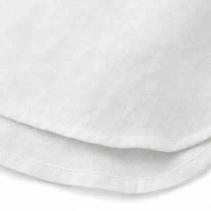 Shawl-Collar V-Neck Short Sleeve Top with Textured Weave