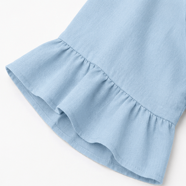 Linora Ruffle Sleeve Linen-Look Women's Two-Piece Co-Ord Summer Set