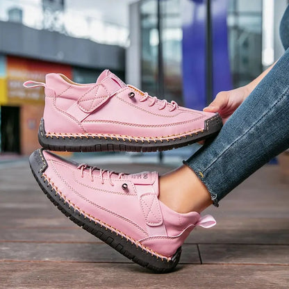 Women's Suede Comfort Sneakers with Orthopedic Cushioned Insole