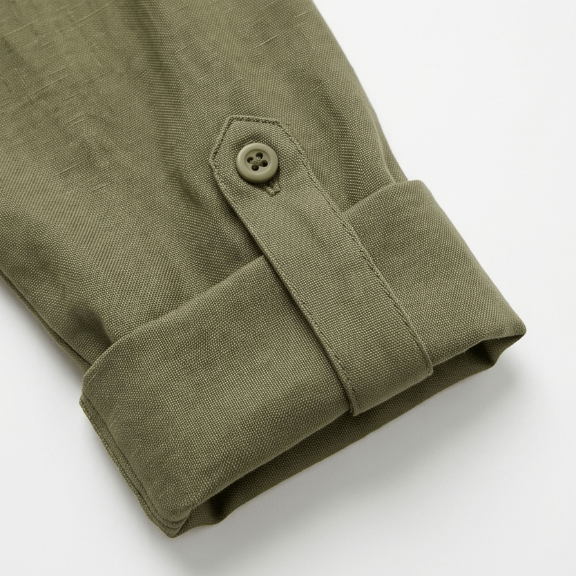Halvine Button-Through Maxi Shirt Dress with Long Sleeves and Side Pockets