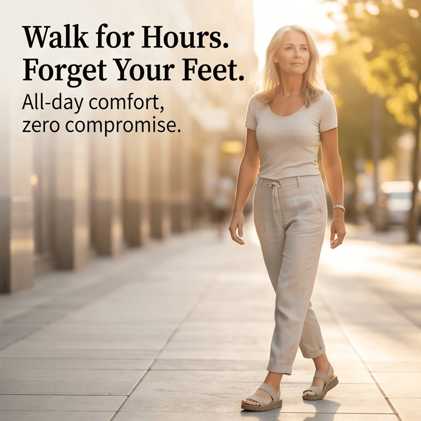Women's Stretch-Strap Cushioned Sandals with Non-Slip Sole