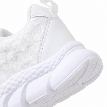 Star Mesh Lace-Up Platform Sneakers with Cushioned Sole for Women