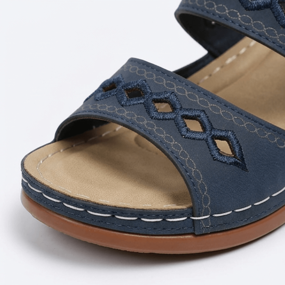 Women's Cushioned Wedge Sandals with Arch Support Footbed