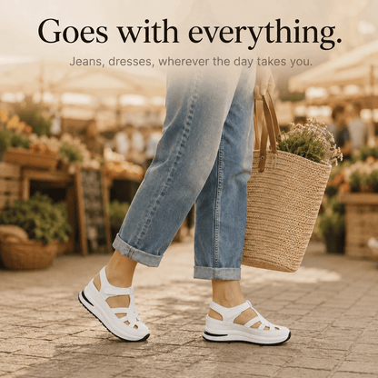 Women's Cushioned Platform Sandals with Adjustable Cage Strap