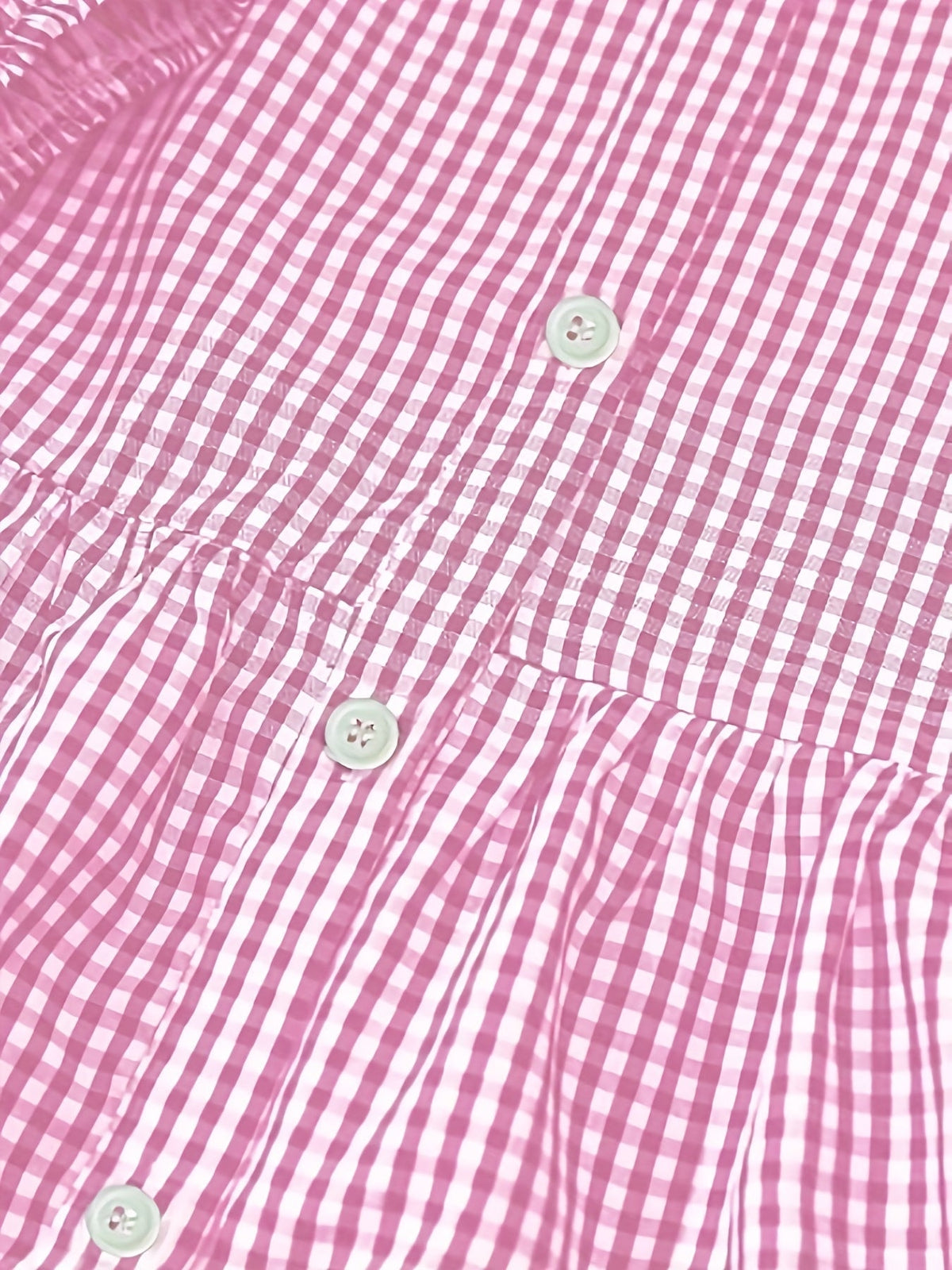Gingham Button-Down Tiered Mini Dress for Women