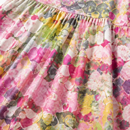 Marivella Floral Loose Midi Dress with Hidden Side Pockets