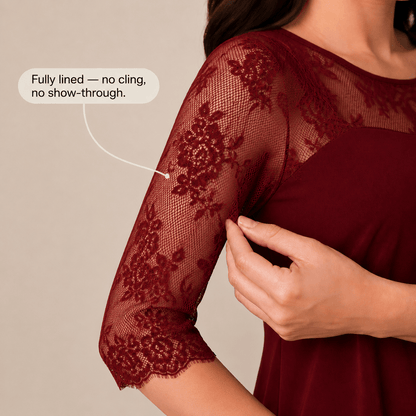 Floral Lace High-Low Midi Dress with Flowy Hem for Women