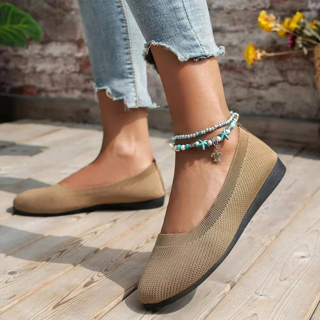 Women's Breathable Knit Comfort Shoes with Non-Slip Sole